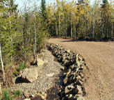 roads, building sites, culverts, entrance gates